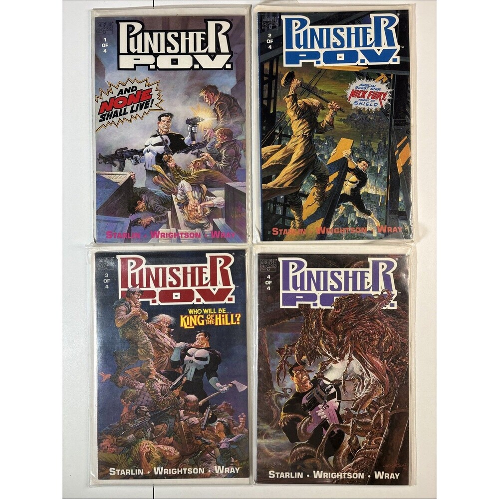 The Punisher P. O. V. (Marvel Comics 1991) Complete 4 Part Book Set
